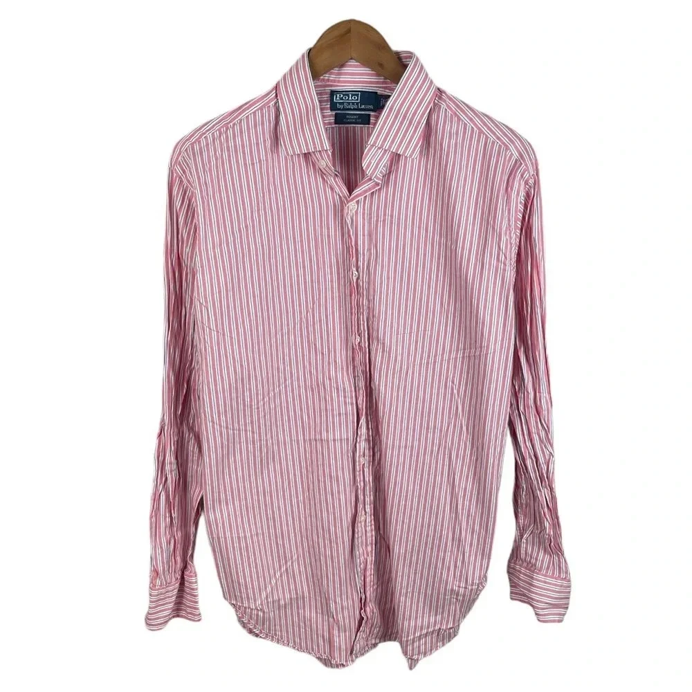 BF1190 Mens Polo Ralph Lauren Regent Classic Fit Dress Shirt 16.5 34/35 XL